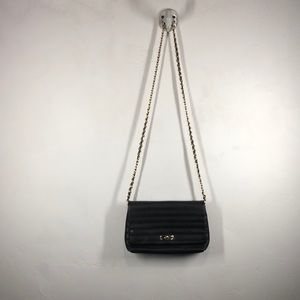 Talbots black leather chain purse